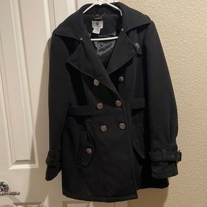 Worthington large black heavy coat